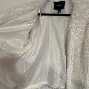 Faux fur cream/ off white jacket